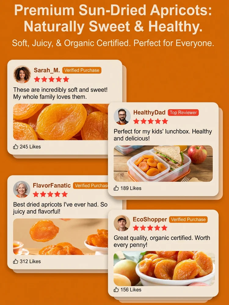 California Specialty Dried Apricots-Your New Favorite Guilt-Free Snack! ⚡ Energy Boost-TTQL