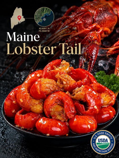 Fresh lobster tail meat with shell-Nature's Protein Powerhouse! 🦞 Boost Energy & Stamina-TTQL
