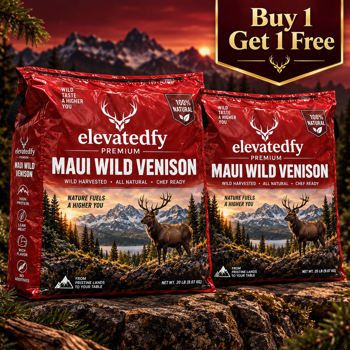 🦌 Ovelqo Premium Hawaiian Royal Wild Venison – Wild-Caught Maui Axis Deer, Rich Flavor & Small-Batch Crafted-TTBD