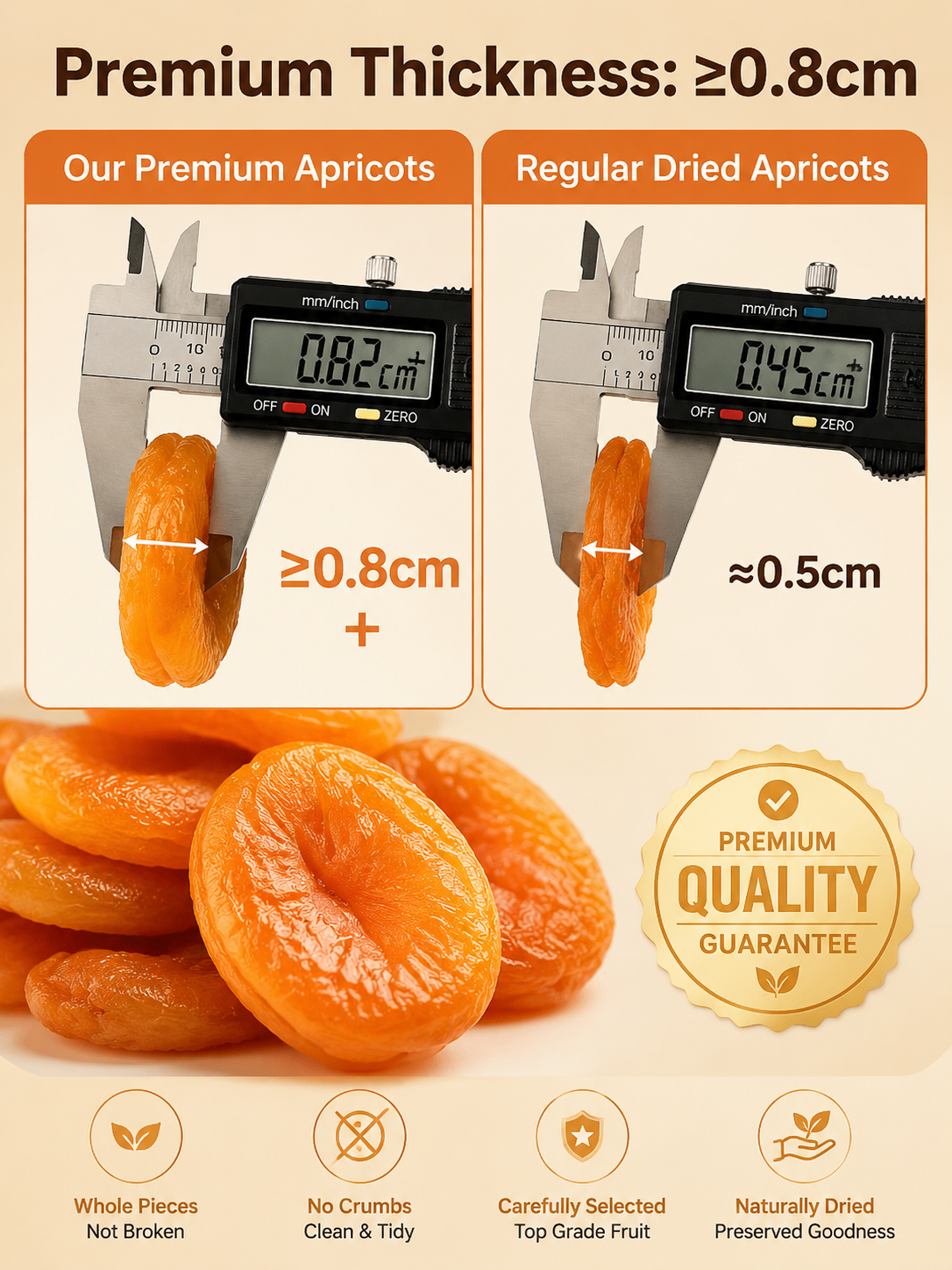 California Specialty Dried Apricots-Your New Favorite Guilt-Free Snack! ⚡ Energy Boost-TTQL