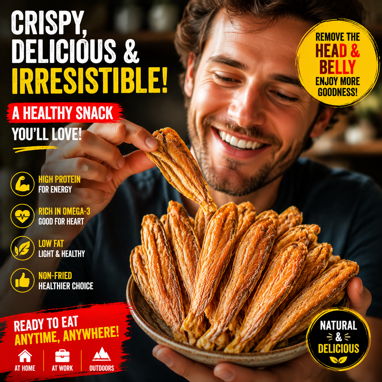 Crave midnight snacks without the guilt? Try these crispy deep-sea fish crisps! 🌙🤤🐟-TTQL