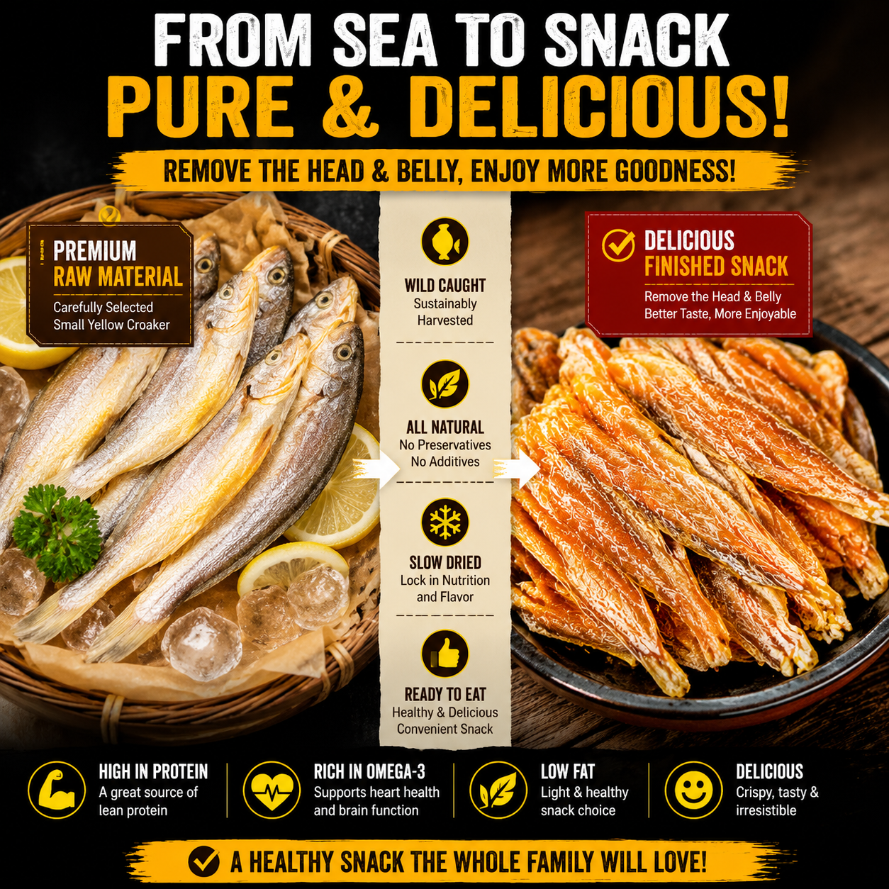 Crave midnight snacks without the guilt? Try these crispy deep-sea fish crisps! 🌙🤤🐟-TTQL