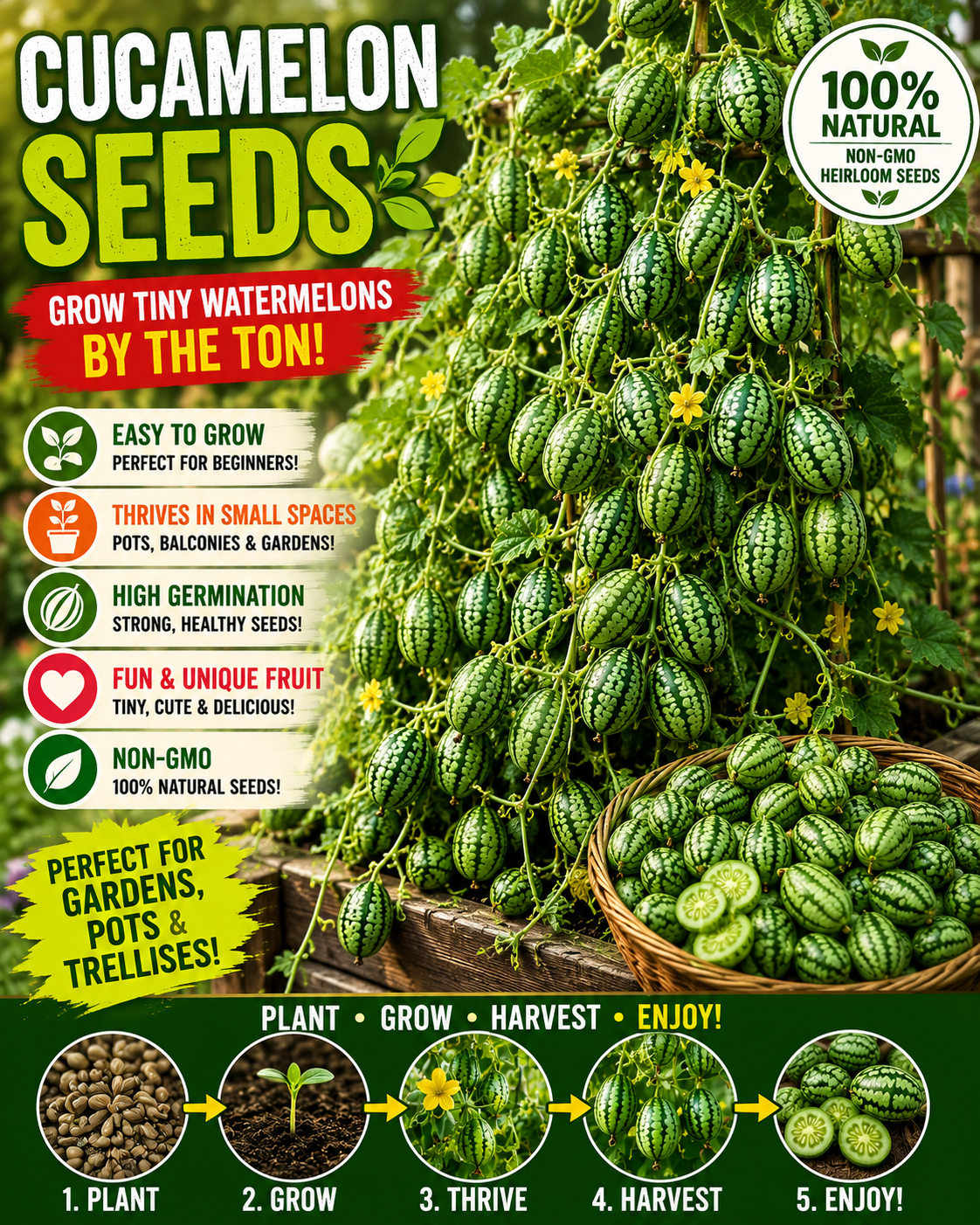 😍 The Cutest Thing You’ll Grow This Year: Thumb-Sized Watermelons – Kids Love Them!-TTQL
